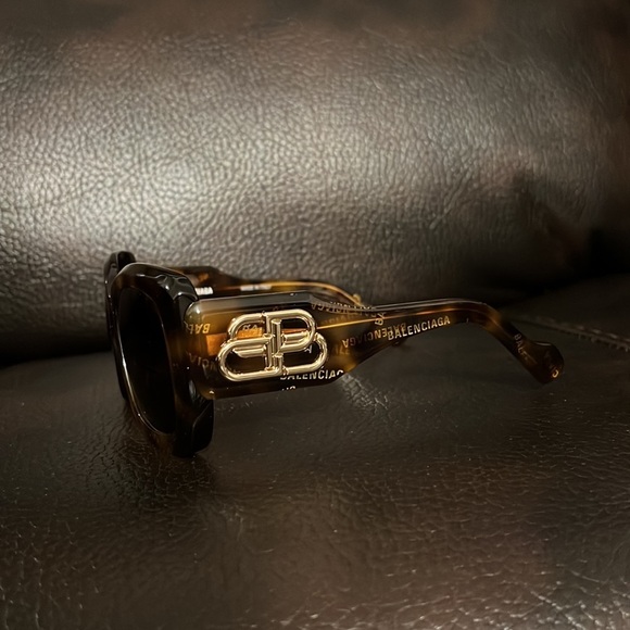 Balenciaga women’s BB logo monogram BB0069S square frame sunglass NEW - Picture 9 of 14